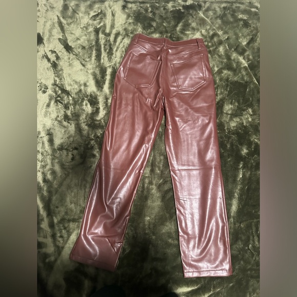 Abercrombie Vegan Leather cross-waist dad pants - Picture 4 of 5